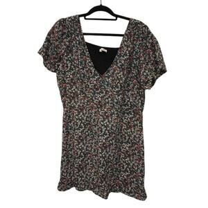 Abercrombie & Fitch‎ Floral Dress Women XL Above Knee Square Neck Cottage